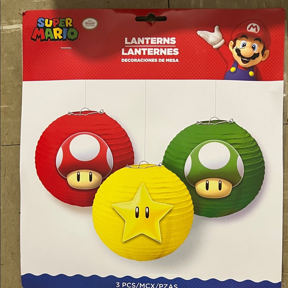 Nintendo Super Mario Lantern Trio - Red, Green, Yellow